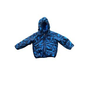 The North Face Kids Blue Hooded Puffer Jacket